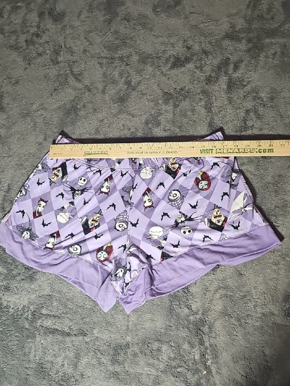 Disney Lavender The Nightmare Before Christmas Short Pajama Set Size L - Picture 7 of 9